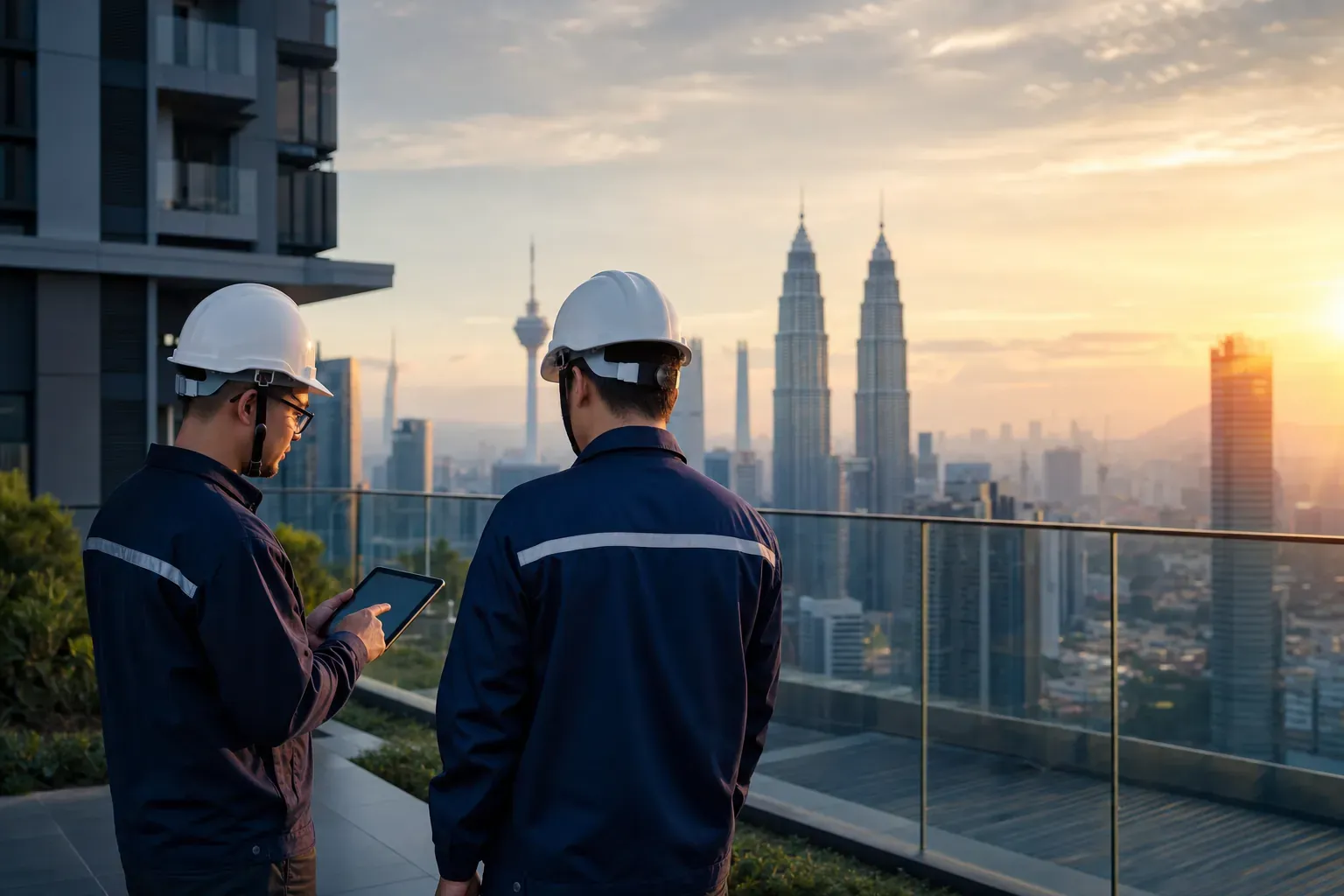 RS Techwin technician at work on a building system